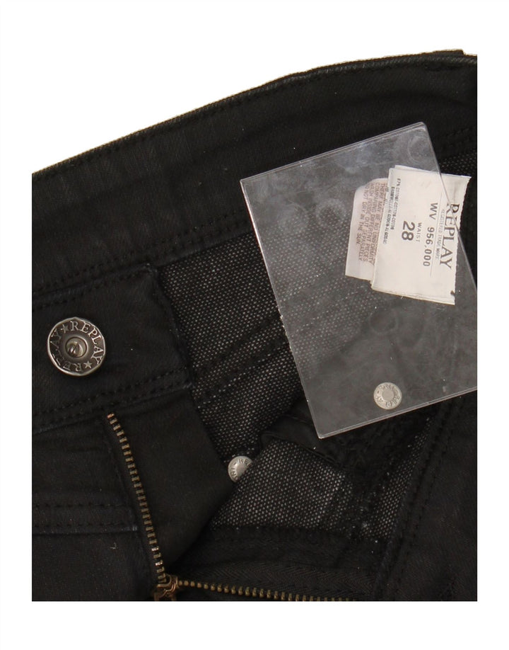 REPLAY Womens Denim Skirt W28 Medium Black Cotton Vintage Replay and Second-Hand Replay from Messina Hembry 