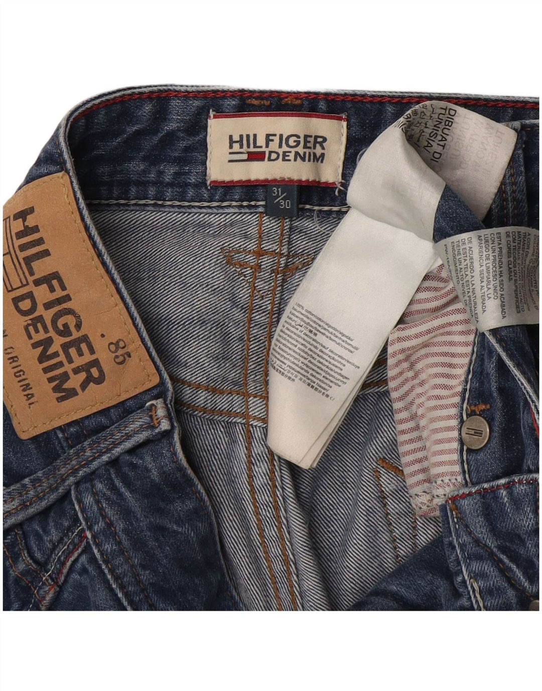 Jeans dritti da uomo Tommy Hilfiger W31 L30 cotone blu