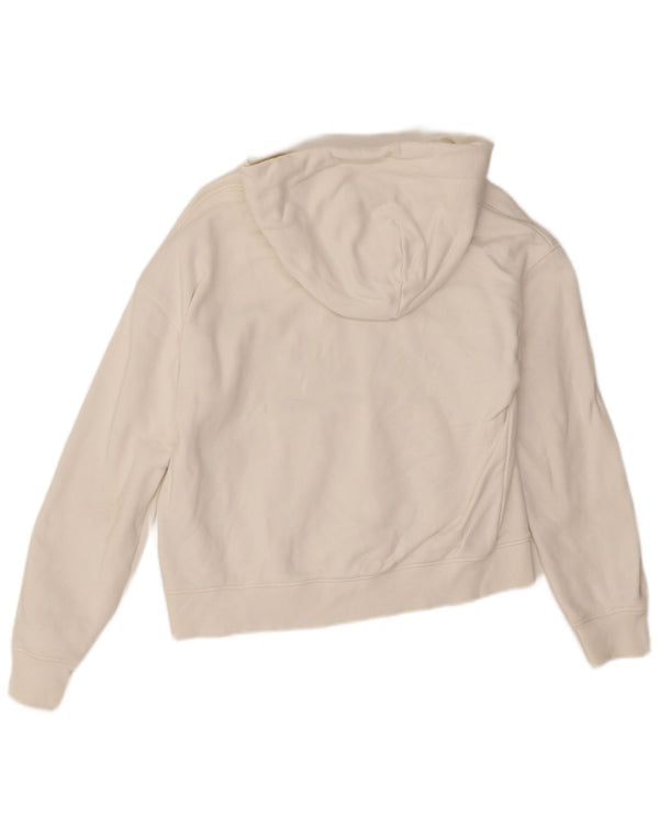 Maglione oversize con cappuccio da donna Tommy Hilfiger UK 10 piccolo cotone bianco