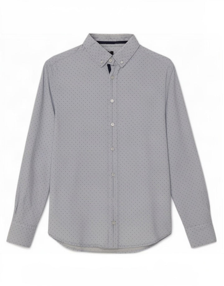 Camicia Hugo Boss da uomo slim fit grande cotone maculato blu