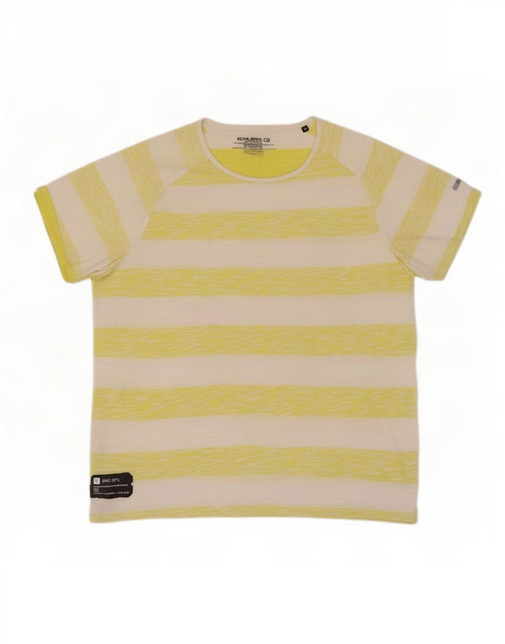 Jack & Jones T-shirt da uomo Top a righe gialle medie