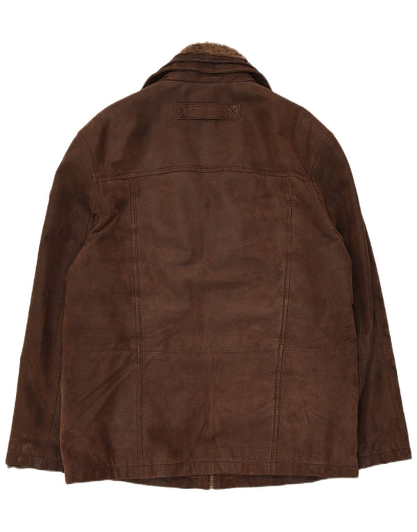 Giacca in pelle da uomo State of Art UK 40 Large Marrone