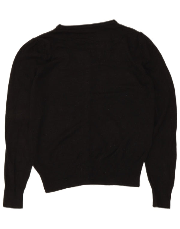 Maglione cardigan da donna Zara UK 8 piccolo in viscosa nera