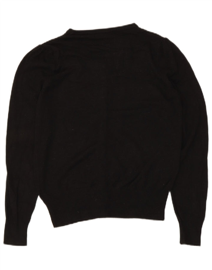 Maglione cardigan da donna Zara UK 8 piccolo in viscosa nera