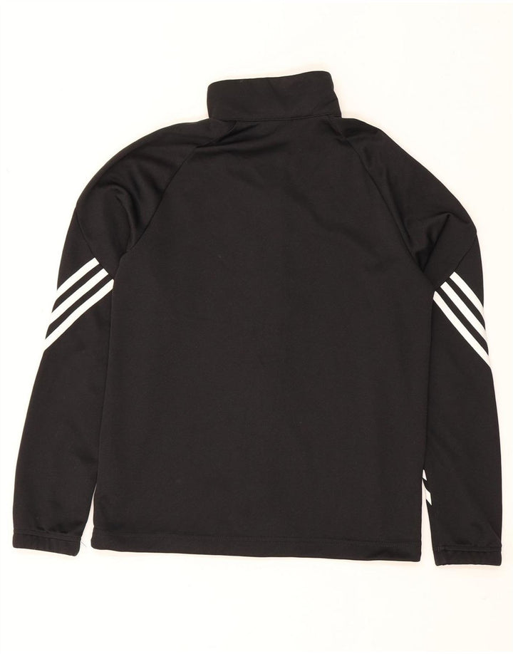 Giacca superiore della tuta Adidas Climalite da ragazzo 11-12 anni in poliestere nero