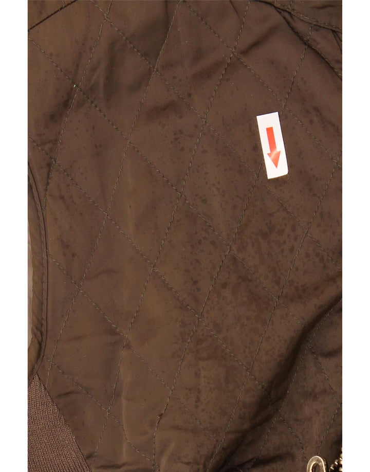 Gilet trapuntato da donna Massimo Dutti UK 12 Poliestere marrone medio