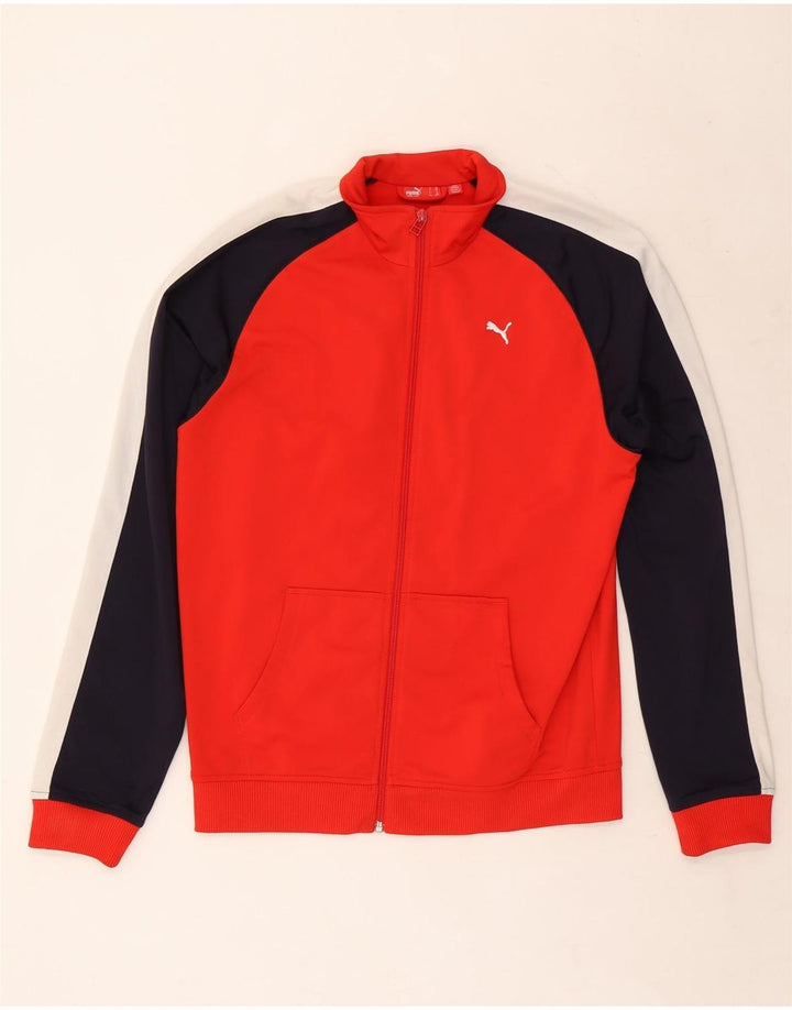 Giacca da tuta da ragazzo Puma 15-16 anni Poliestere color block rosso