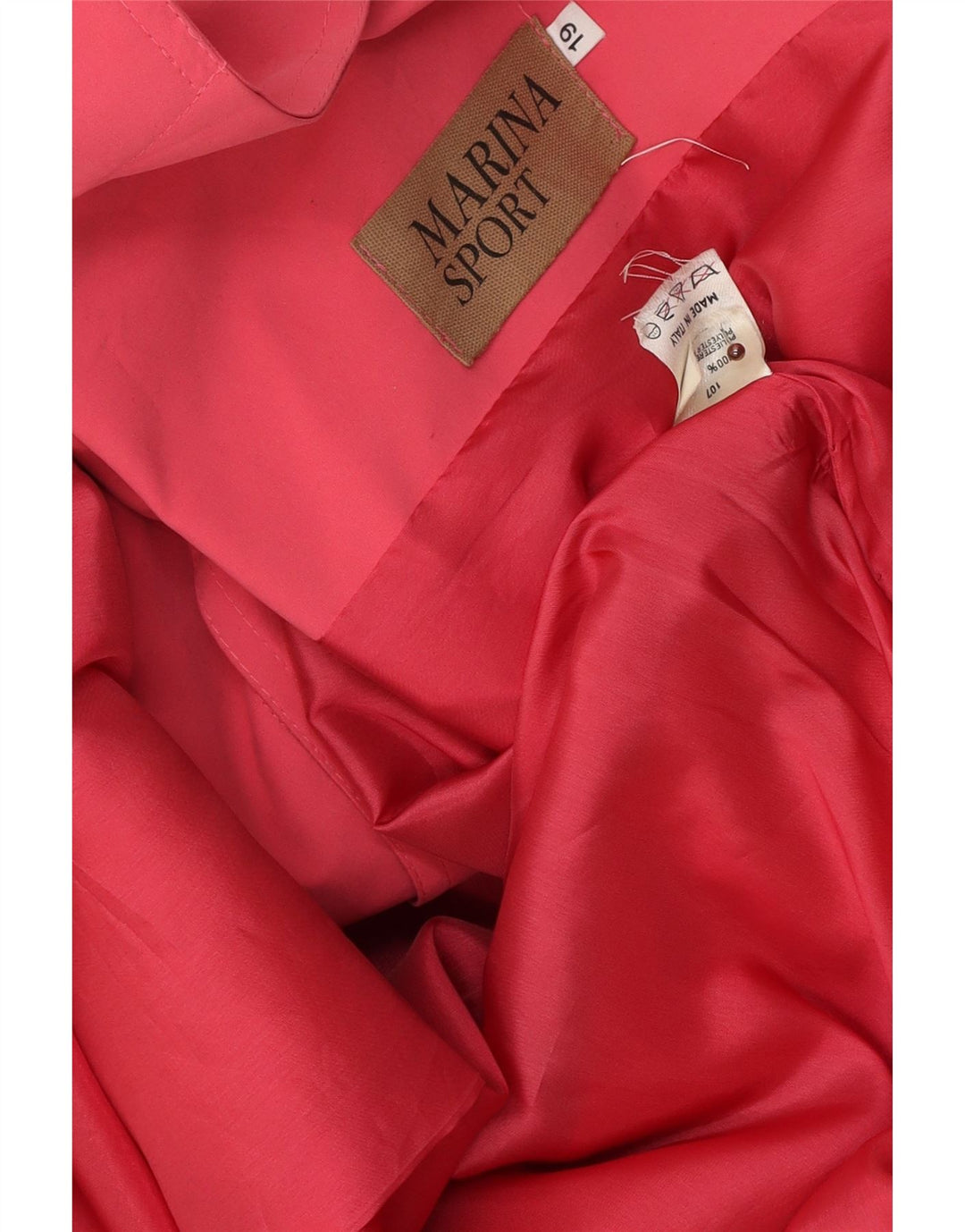 Soprabito oversize da donna Marina Sport taglia 19 piccolo poliestere rosa