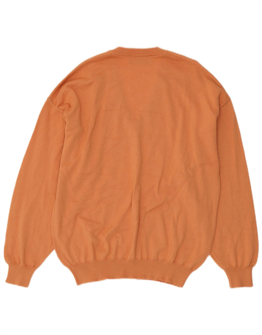 Maglione da uomo con scollo a V Il Granchio Lana a righe arancione medio