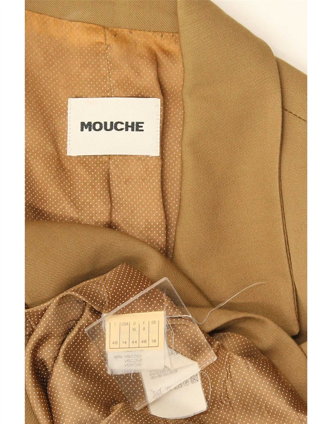 Giacca blazer doppiopetto da donna Mouche UK 18 XL Cachi