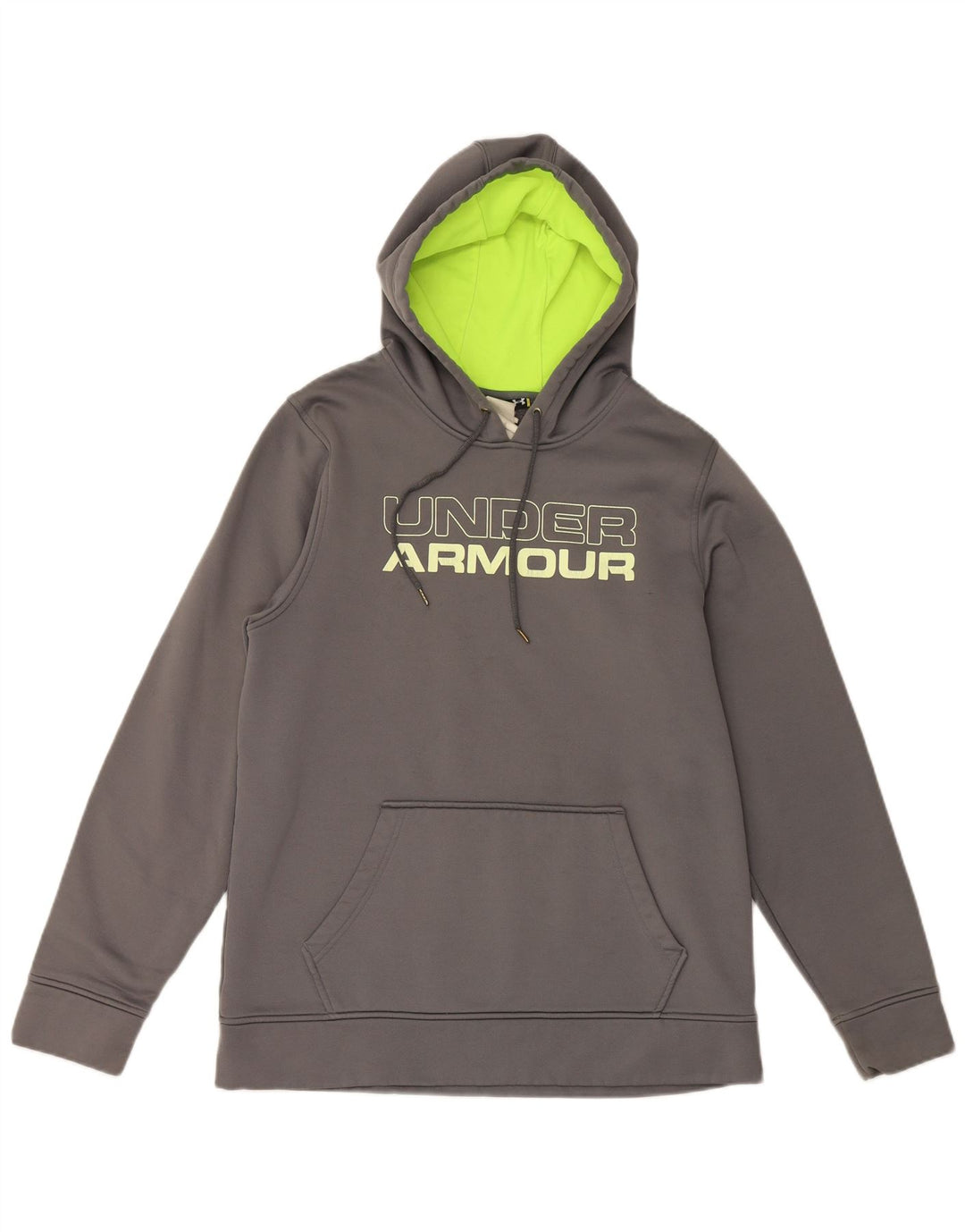 Felpa con cappuccio grafica da uomo Under Armour grigio medio