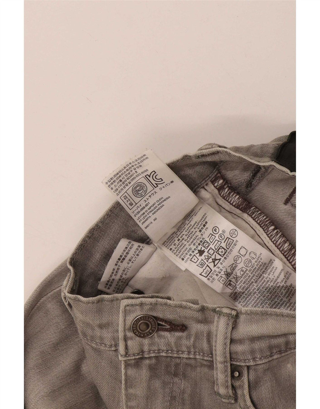 Jeans skinny da donna Levi's W29 L32 cotone grigio
