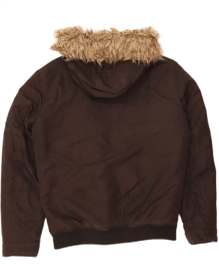Giacca bomber con cappuccio da uomo Jack & Jones UK 40 grande nera