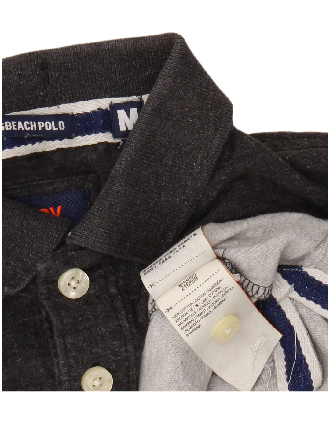 Polo da uomo Superdry in cotone color block grigio medio