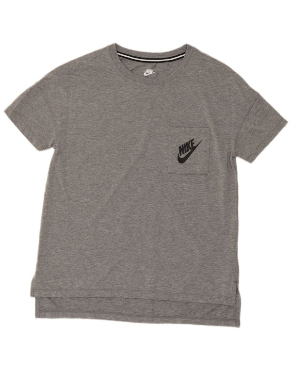 T-shirt da donna Nike Top UK 14 grigio medio chiazzato modal