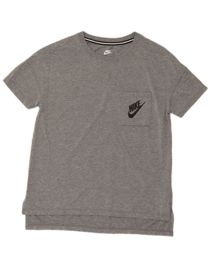 T-shirt da donna Nike Top UK 14 grigio medio chiazzato modal