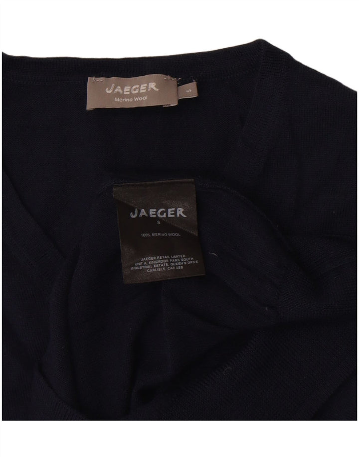 Canottiera da uomo Jaeger piccola in lana merino blu navy