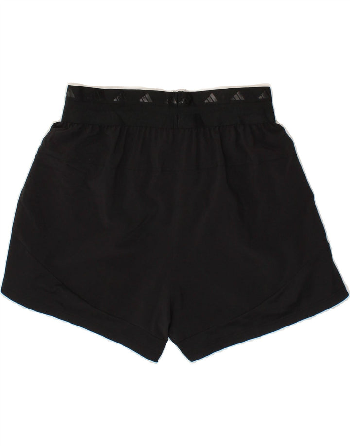 ADIDAS Womens Sport Shorts UK 14 Medium  Black Polyester Vintage Adidas and Second-Hand Adidas from Messina Hembry 