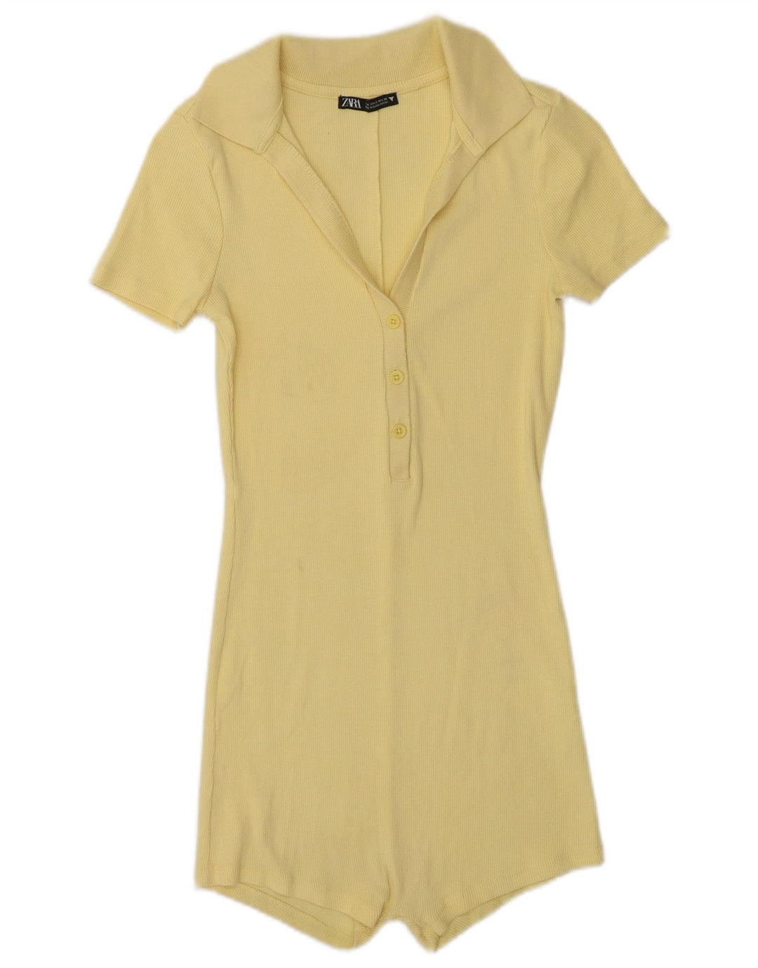 Tutina corta a maniche corte da donna Zara UK 8 Small gialla