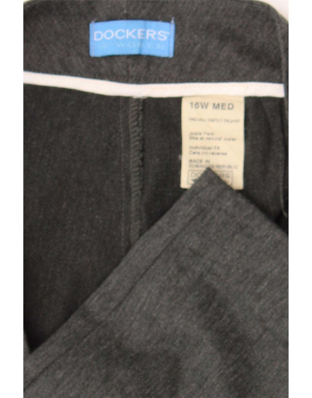 Pantaloni casual dritti da uomo Dockers medi W36 L28 cotone grigio