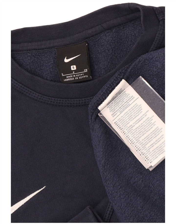 Felpa Nike da uomo, piccola, in cotone blu navy