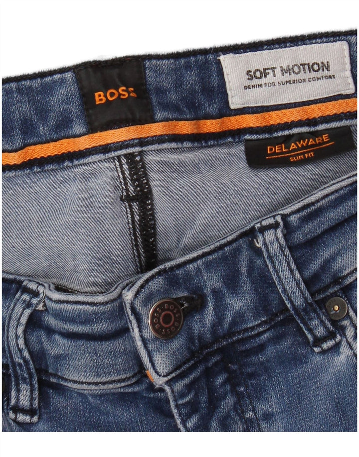 Jeans slim da uomo Hugo Boss Delaware W32 L32 Blu