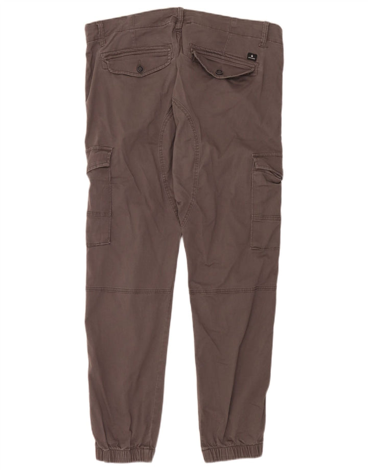 Pantaloni cargo da jogging da uomo Jack & Jones W36 L32 in cotone grigio