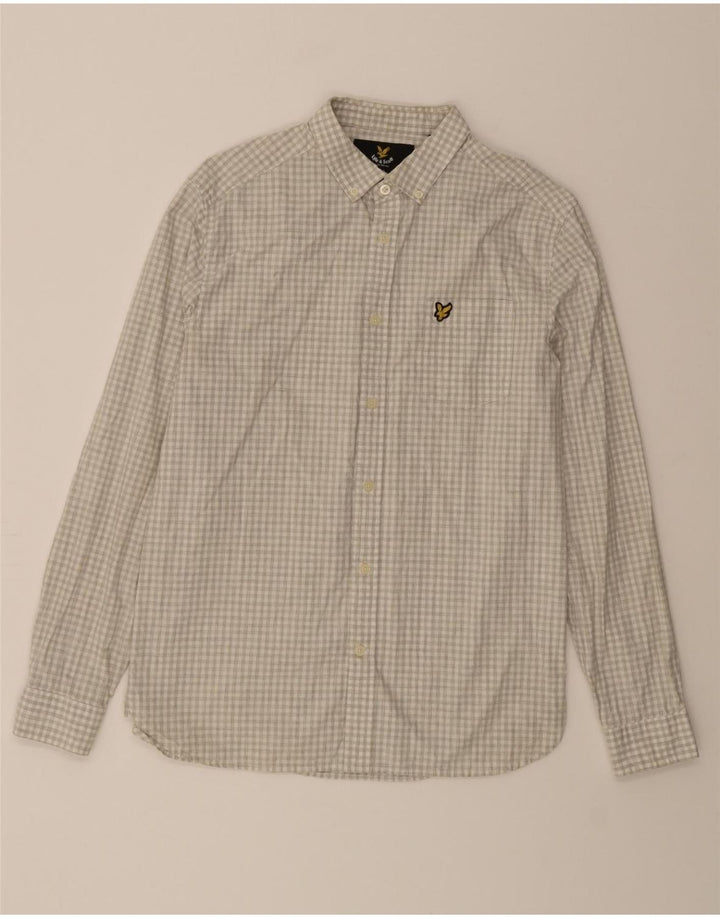 LYLE & SCOTT Mens Shirt Medium Grey Check Cotton Vintage Lyle & Scott and Second-Hand Lyle & Scott from Messina Hembry 