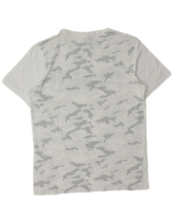 T-shirt grafica da uomo Puma Top Small in cotone mimetico bianco