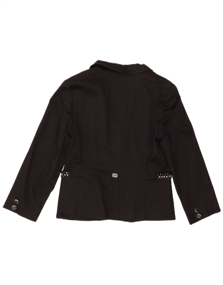 Giacca Blazer da Donna a 2 Bottoni Roccobarocco IT 50 XL Cotone Nero