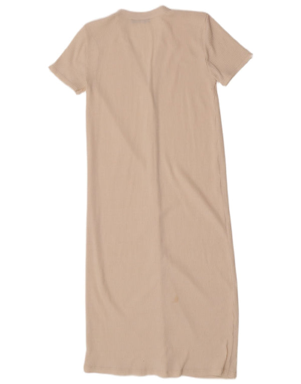 Vestito aderente da donna Zara UK 12 medio bianco sporco