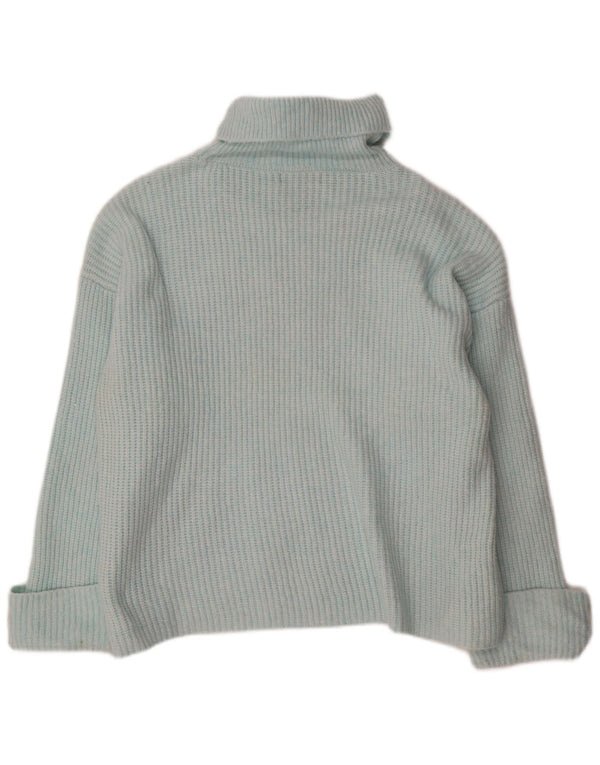 Maglione maglione oversize a collo alto Marks & Spencer da donna UK 16 grande blu