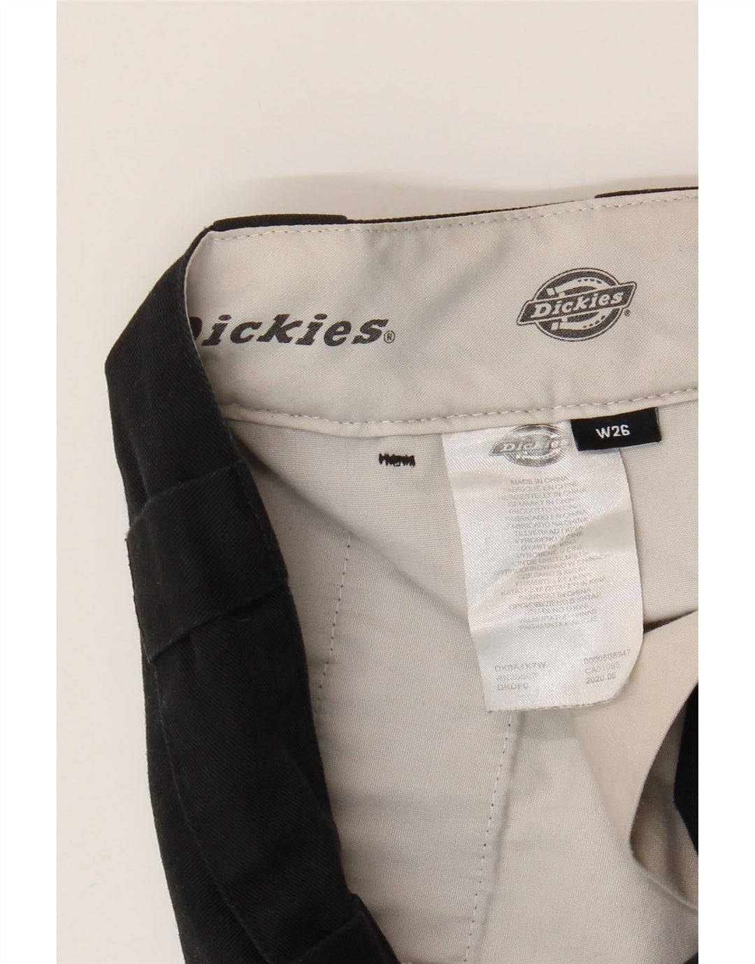 Pantaloni chino da donna Dickies a gamba larga W26 L28 poliestere nero