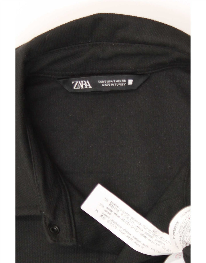 Camicia overshirt da uomo Zara piccola in poliestere nero