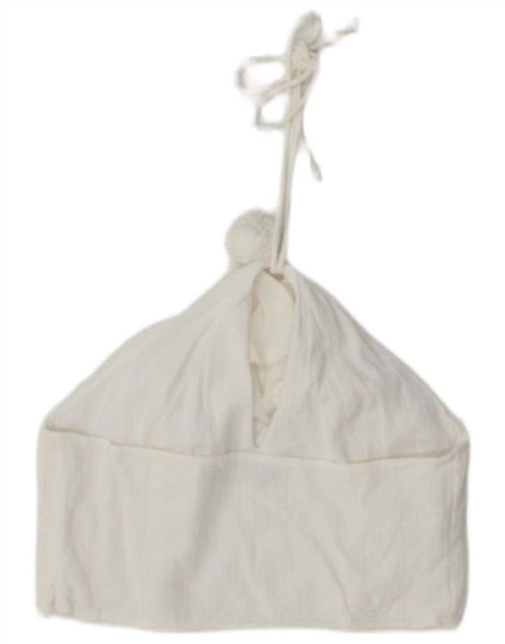 Top alla caviglia da donna Zara UK 12 cotone bianco medio