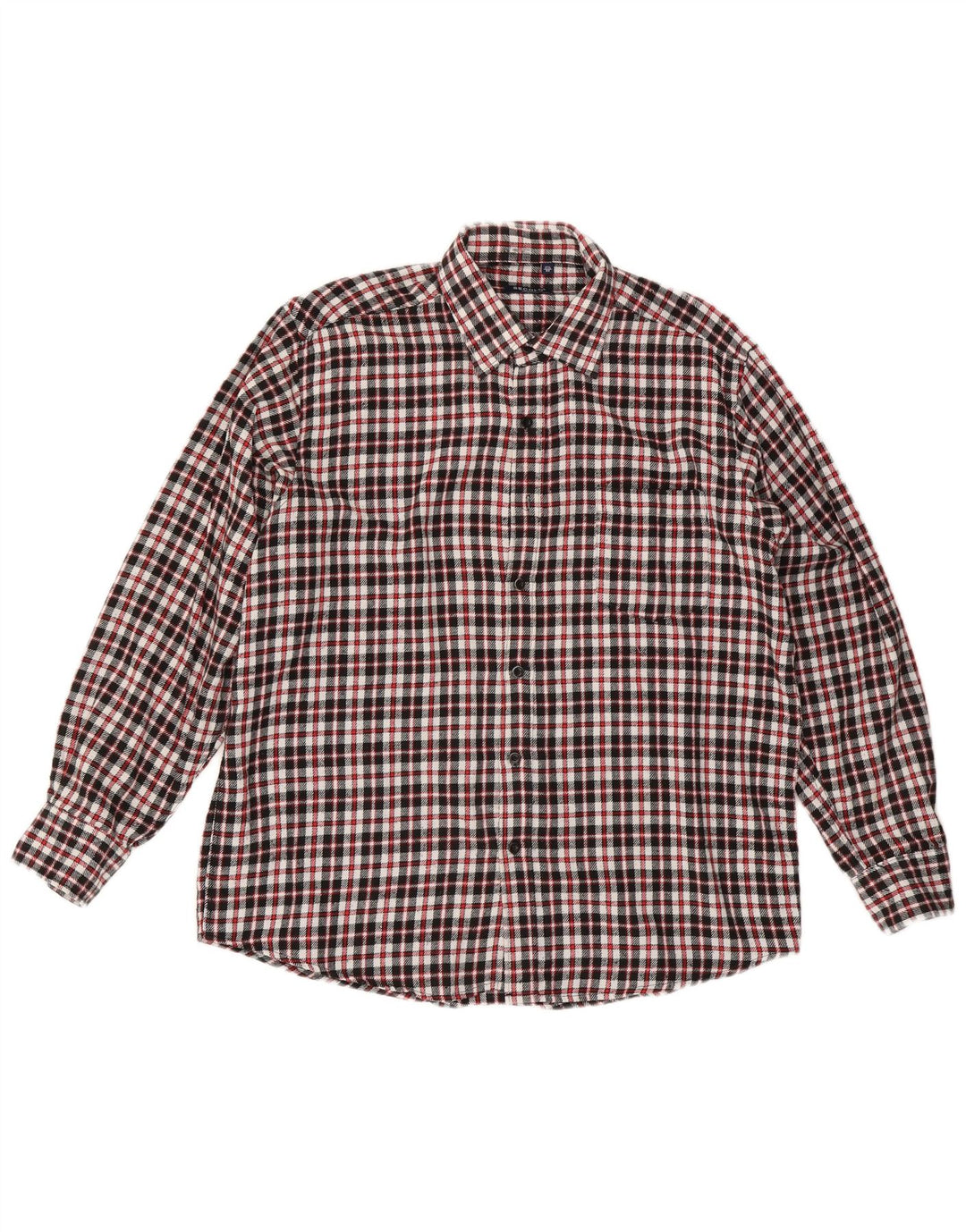 Camicia vintage da uomo in flanella taglia 17 1/2 44 XL a quadri rossi