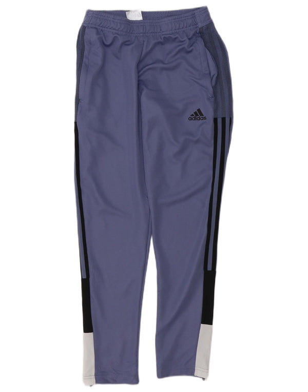Pantaloni della tuta Adidas Aeroready per ragazze 11-12 anni Viola Colourblock
