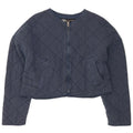 Giacca trapuntata oversize corta da donna Zara UK 14 poliestere medio blu navy