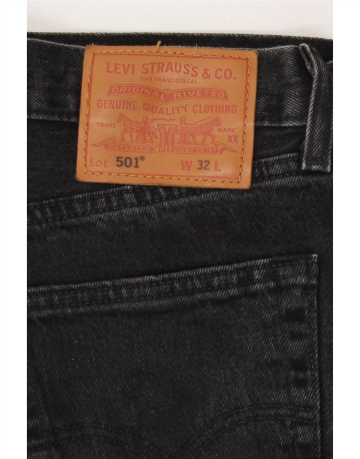 Pantaloncini di jeans Levi's 501 da uomo W32 cotone nero medio