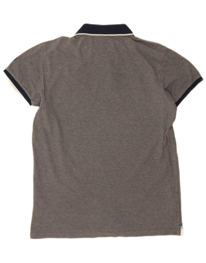 Polo grafica da uomo North Sails grande in cotone grigio