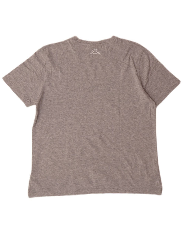 T-shirt grafica da uomo KAPPA Top grande in cotone chiazzato grigio