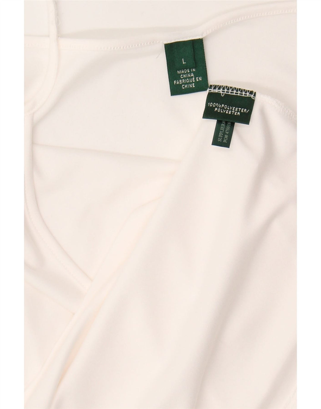 VINTAGE Womens Slip Dress UK 14 Large White Polyester