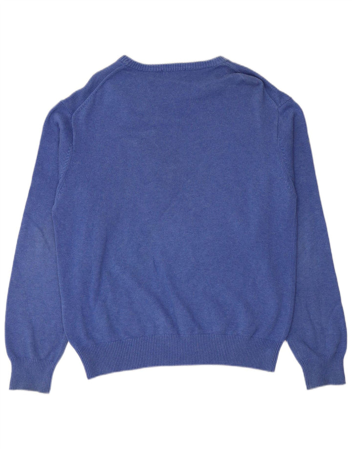 Gant Maglione da uomo con scollo a barca, maglione grande, in cotone blu