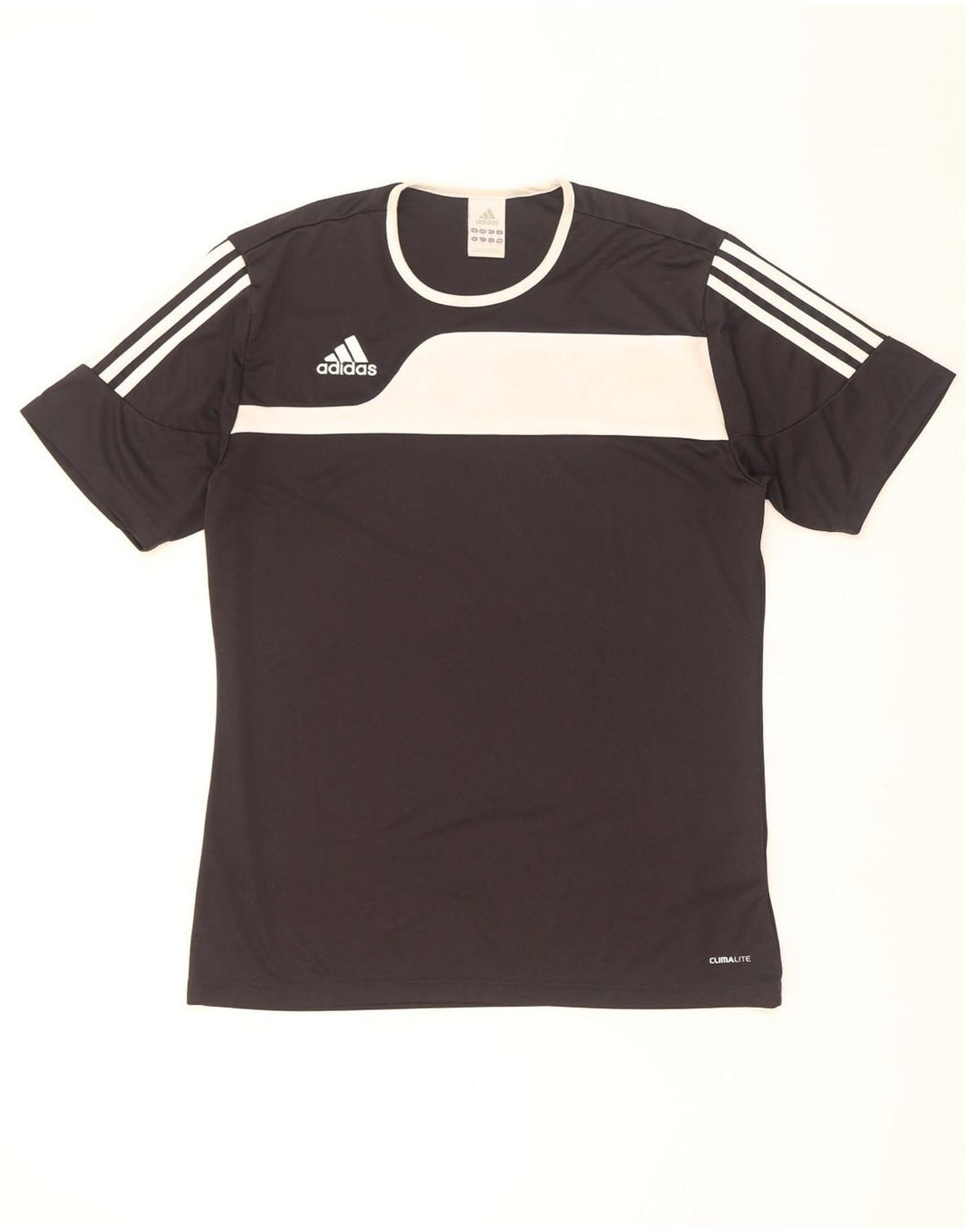 T-shirt Adidas Climalite da uomo Top in poliestere color block medio nero