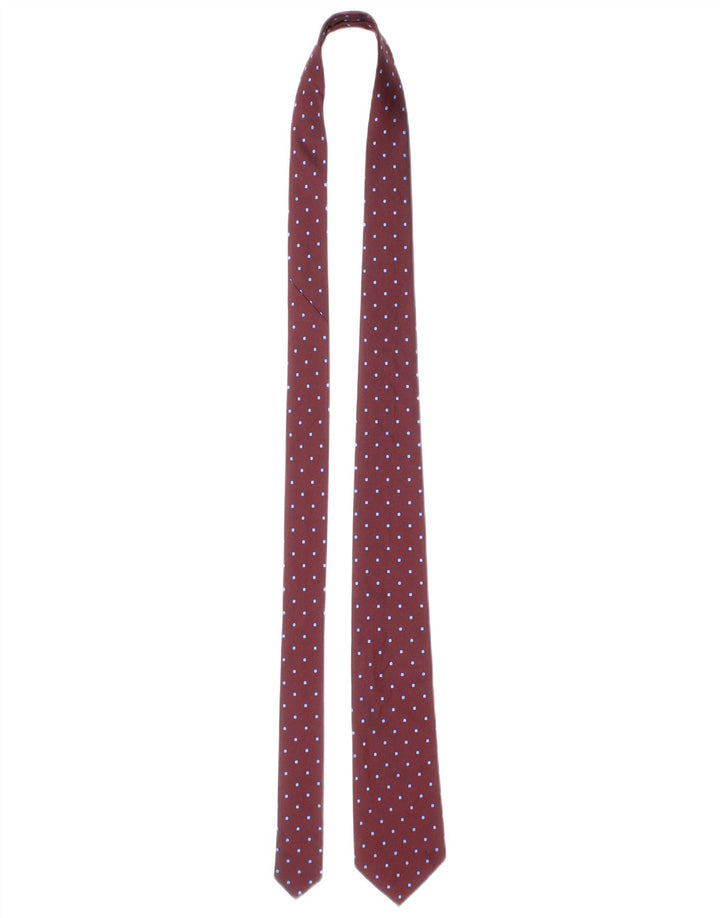 Cravatta Uomo Fay Taglia Unica Seta Maculata Bordeaux Classica
