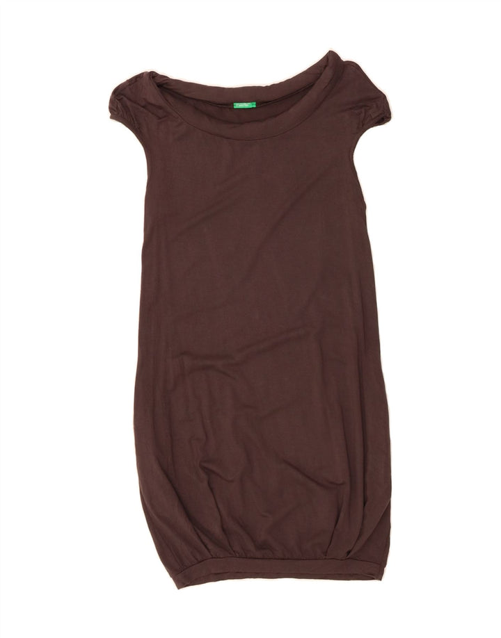 BENETTON Womens Sleeveless Bubble Dress UK 8 Small Brown Vintage Benetton and Second-Hand Benetton from Messina Hembry 