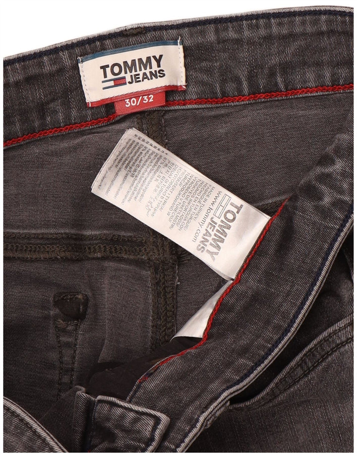 Jeans skinny da uomo Tommy Hilfiger W30 L32 cotone grigio