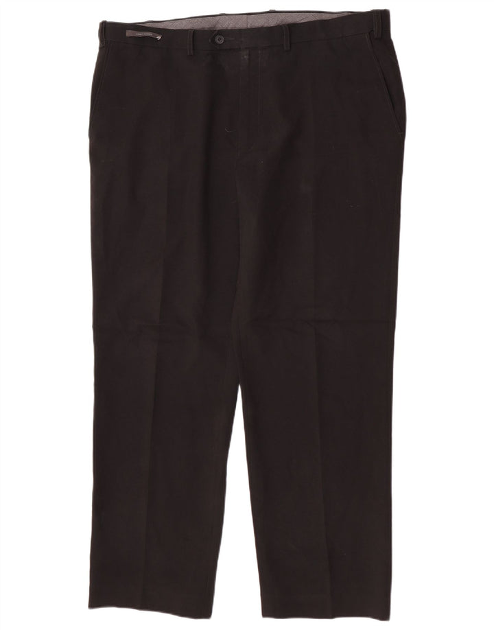 Pantaloni da abito vestibilità regolare Marks & Spencer da uomo W40 L31 poliestere nero