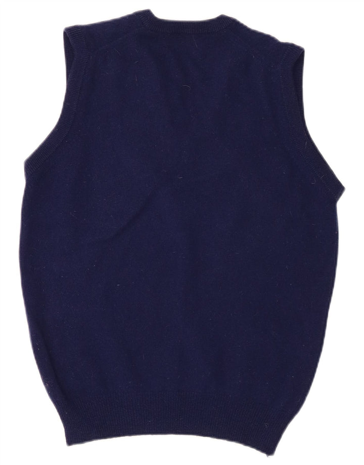 Canottiera da uomo Lyle & Scott piccola in lana d'agnello blu navy