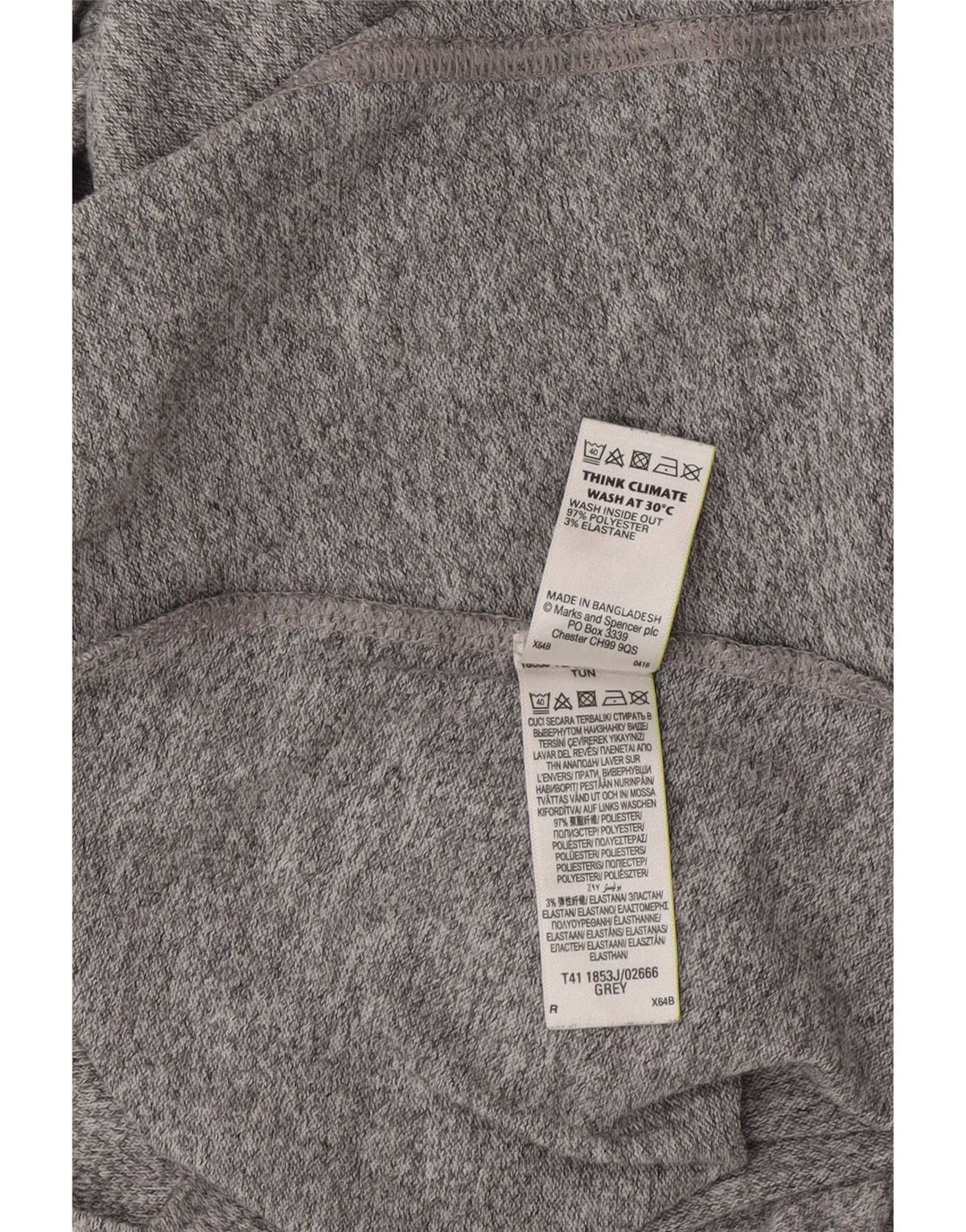 Abito a trapezio con maniche a 3/4 da donna Marks & Spencer UK 12 Poliestere grigio medio